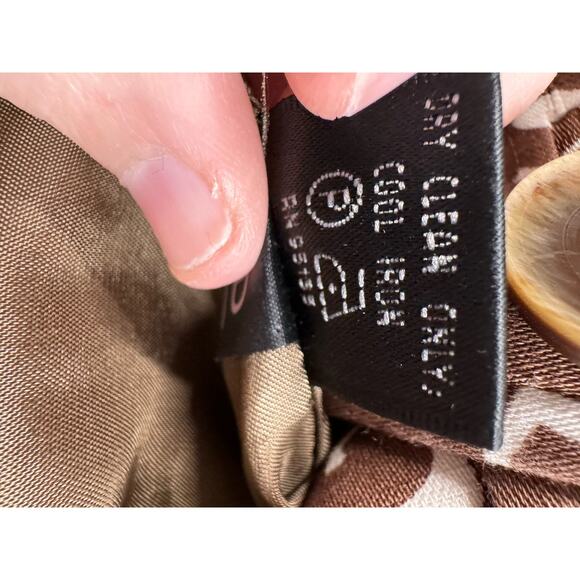 Lafayette 148 Blazer Women's Size 4 Brown Ivory Jacket 3/4 Sleeve Button Cotton - Picture 10 of 11